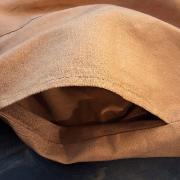 Chelsea 28 Tawny Brown Romper Sz S Linen Blend Summer Wear - Picture 4 of 5